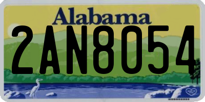 AL license plate 2AN8054