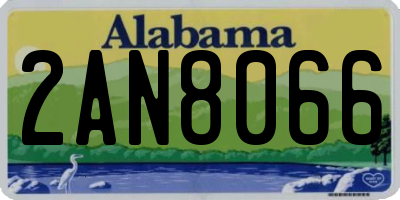 AL license plate 2AN8066
