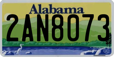 AL license plate 2AN8073