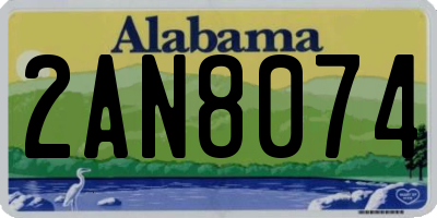 AL license plate 2AN8074