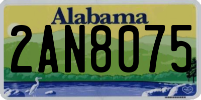AL license plate 2AN8075