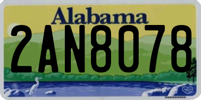 AL license plate 2AN8078