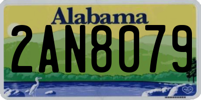 AL license plate 2AN8079