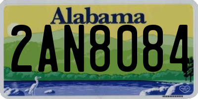 AL license plate 2AN8084