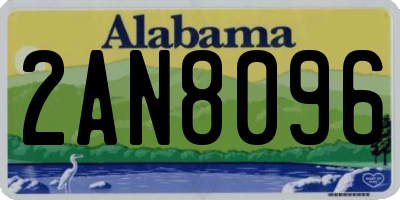 AL license plate 2AN8096