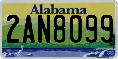 AL license plate 2AN8099