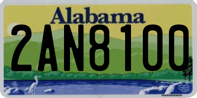 AL license plate 2AN8100