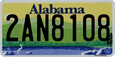 AL license plate 2AN8108