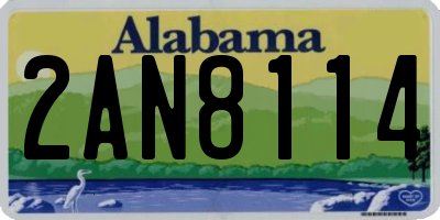 AL license plate 2AN8114