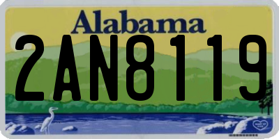 AL license plate 2AN8119