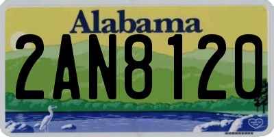AL license plate 2AN8120