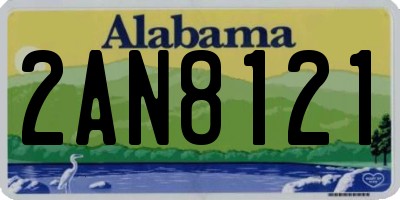 AL license plate 2AN8121