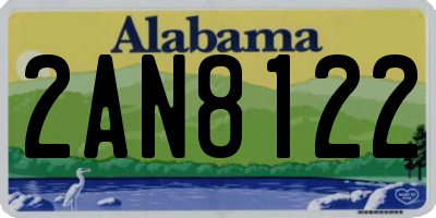 AL license plate 2AN8122