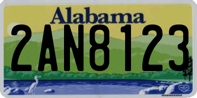 AL license plate 2AN8123
