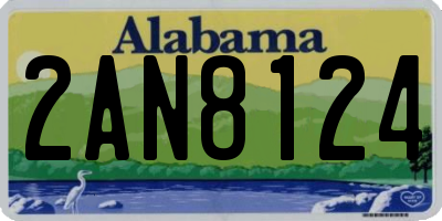AL license plate 2AN8124
