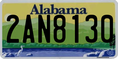 AL license plate 2AN8130