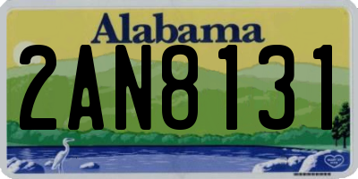 AL license plate 2AN8131