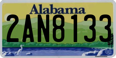 AL license plate 2AN8133