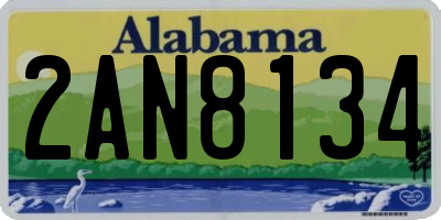 AL license plate 2AN8134