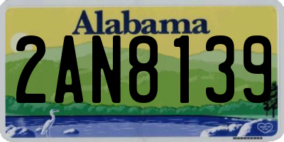 AL license plate 2AN8139