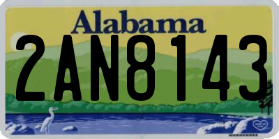 AL license plate 2AN8143