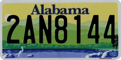 AL license plate 2AN8144