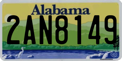 AL license plate 2AN8149