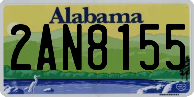 AL license plate 2AN8155