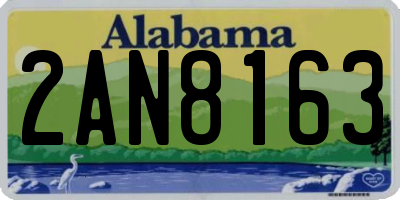 AL license plate 2AN8163