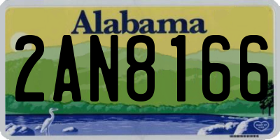 AL license plate 2AN8166