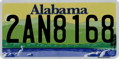 AL license plate 2AN8168