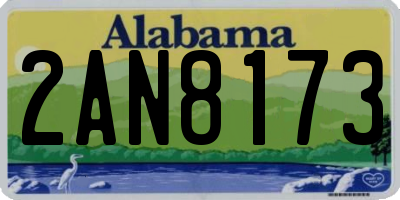 AL license plate 2AN8173