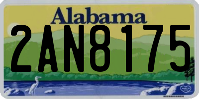 AL license plate 2AN8175