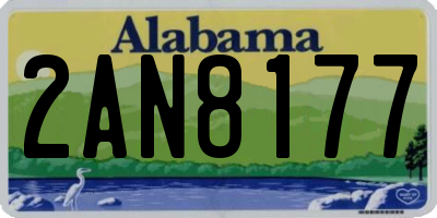 AL license plate 2AN8177