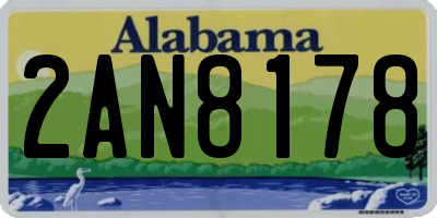 AL license plate 2AN8178
