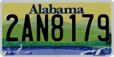AL license plate 2AN8179