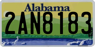 AL license plate 2AN8183