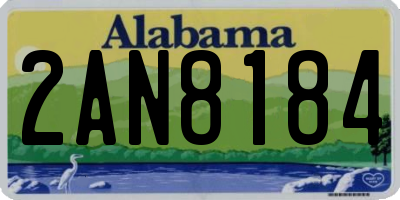 AL license plate 2AN8184
