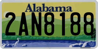 AL license plate 2AN8188