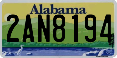 AL license plate 2AN8194