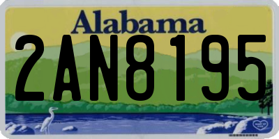 AL license plate 2AN8195