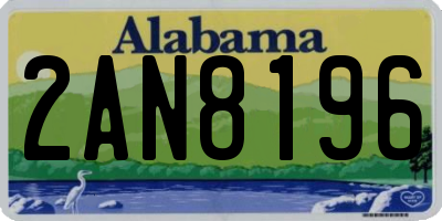 AL license plate 2AN8196