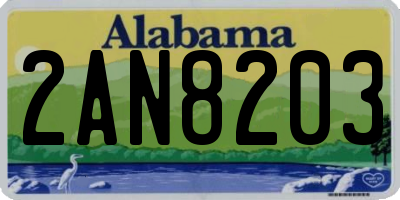 AL license plate 2AN8203