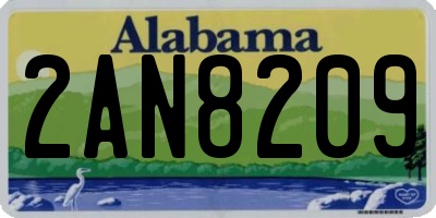 AL license plate 2AN8209