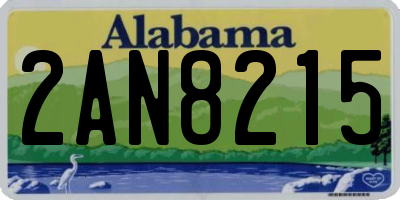 AL license plate 2AN8215