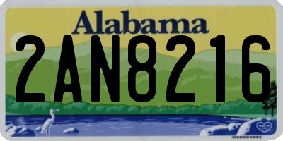 AL license plate 2AN8216