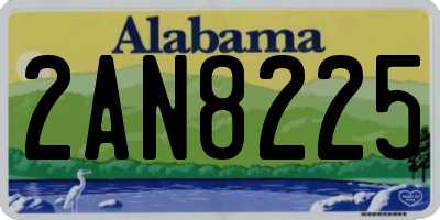 AL license plate 2AN8225