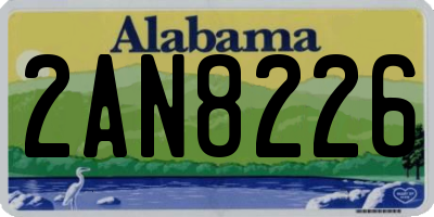 AL license plate 2AN8226