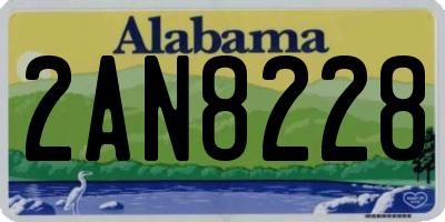 AL license plate 2AN8228