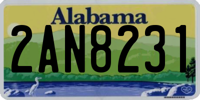 AL license plate 2AN8231